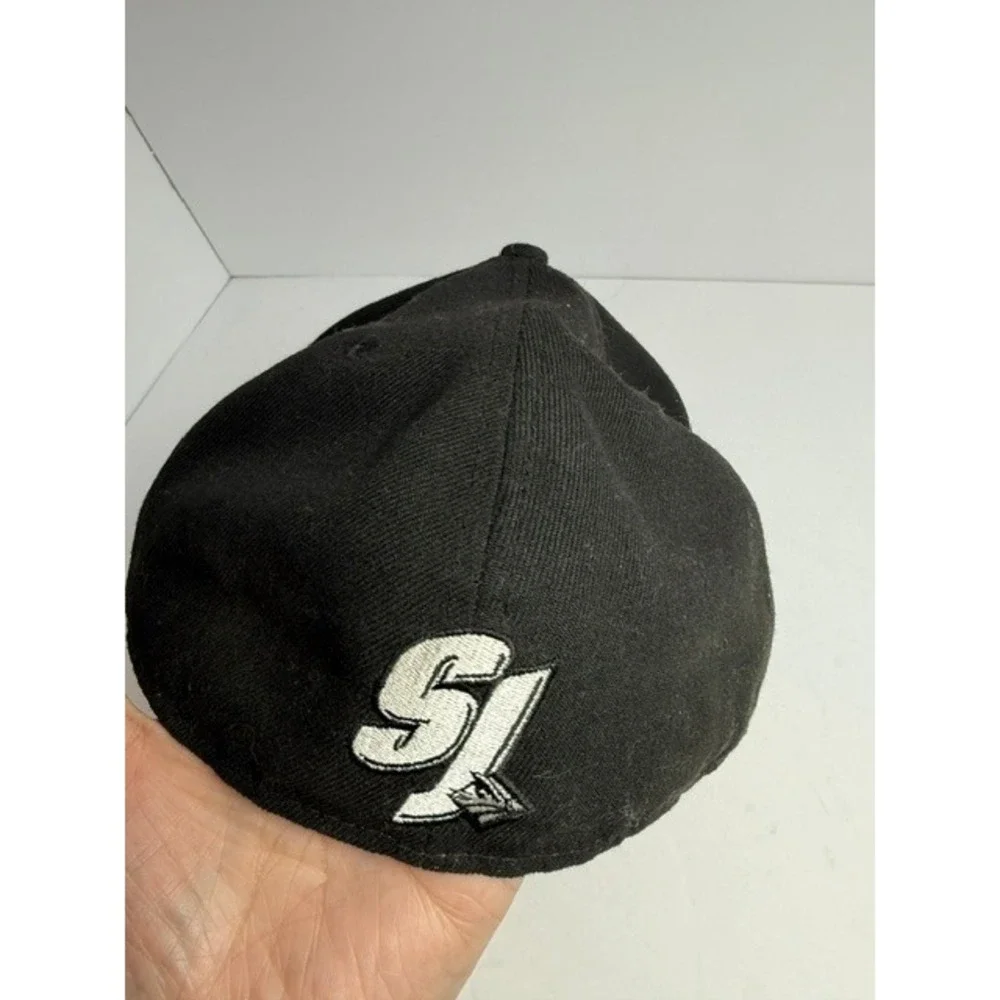 New Era 59FIFTY San Jose Sharks Fitted Hat Black White NHL Size 7 5/8 Cap